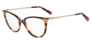 Premium Women Moschino Love Model Eyeglasses: MOL588 - Havana 2- SpecSMART Eye Clinic (Diagonal View)
